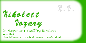 nikolett vozary business card